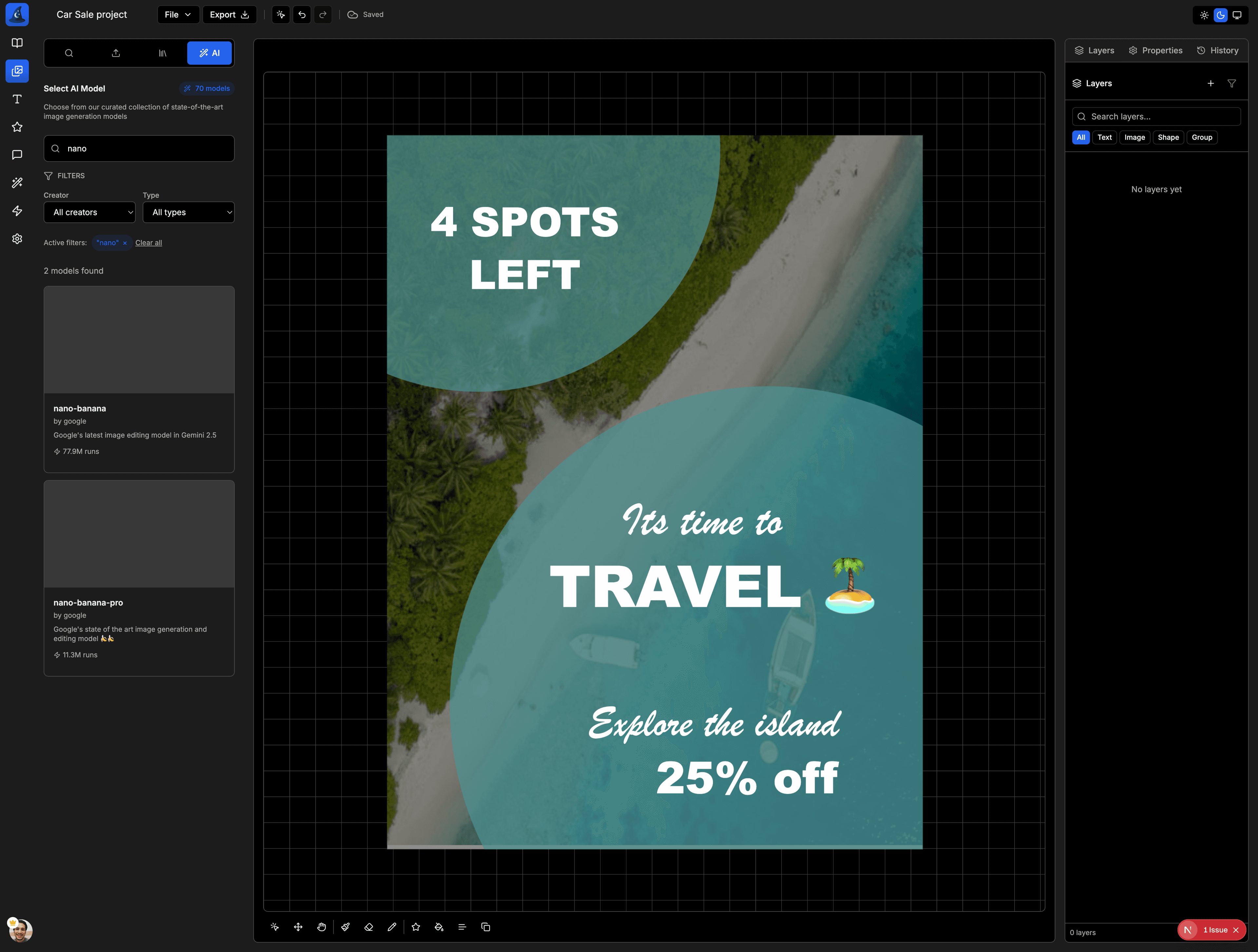 Fantaisa Editor - AI-powered image editing canvas